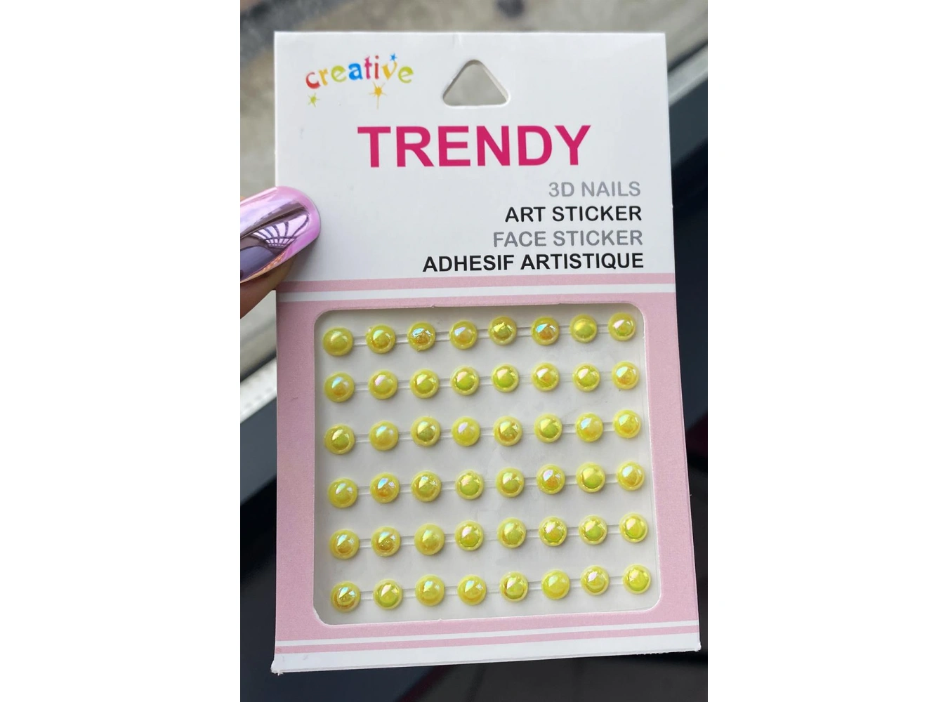 Sarı Renk Saç Vücut Ve Yüz Taşı Sticker