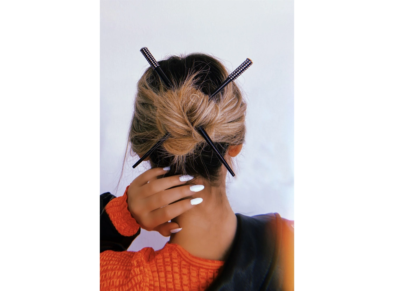 Siyah Renk İkili Topuz Tokası