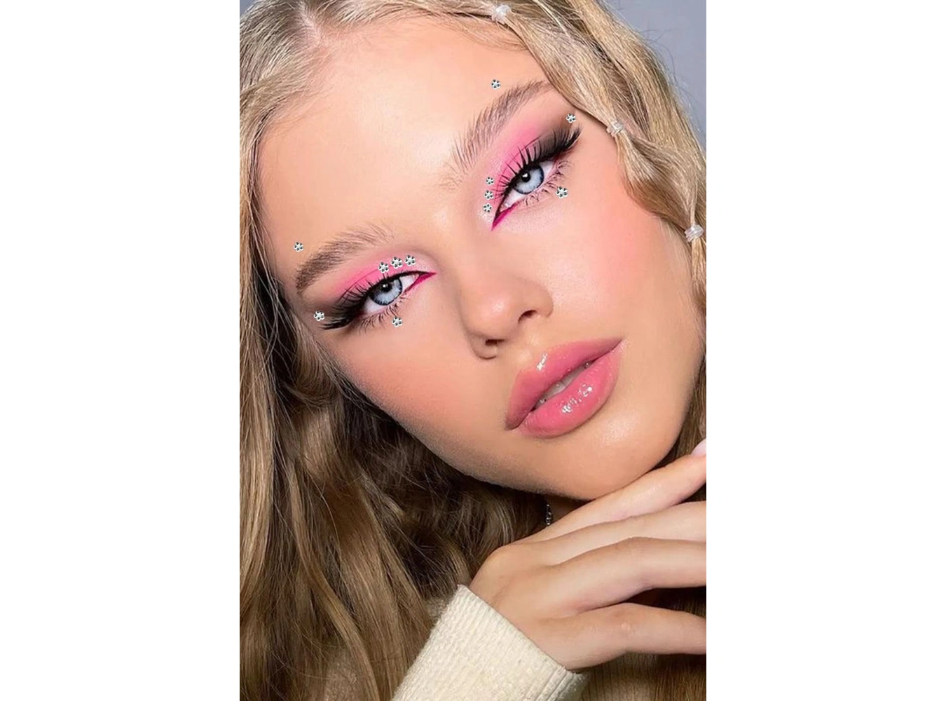 Vücut Ve Yüz Taşı/ Çiçek Figürlü Sticker