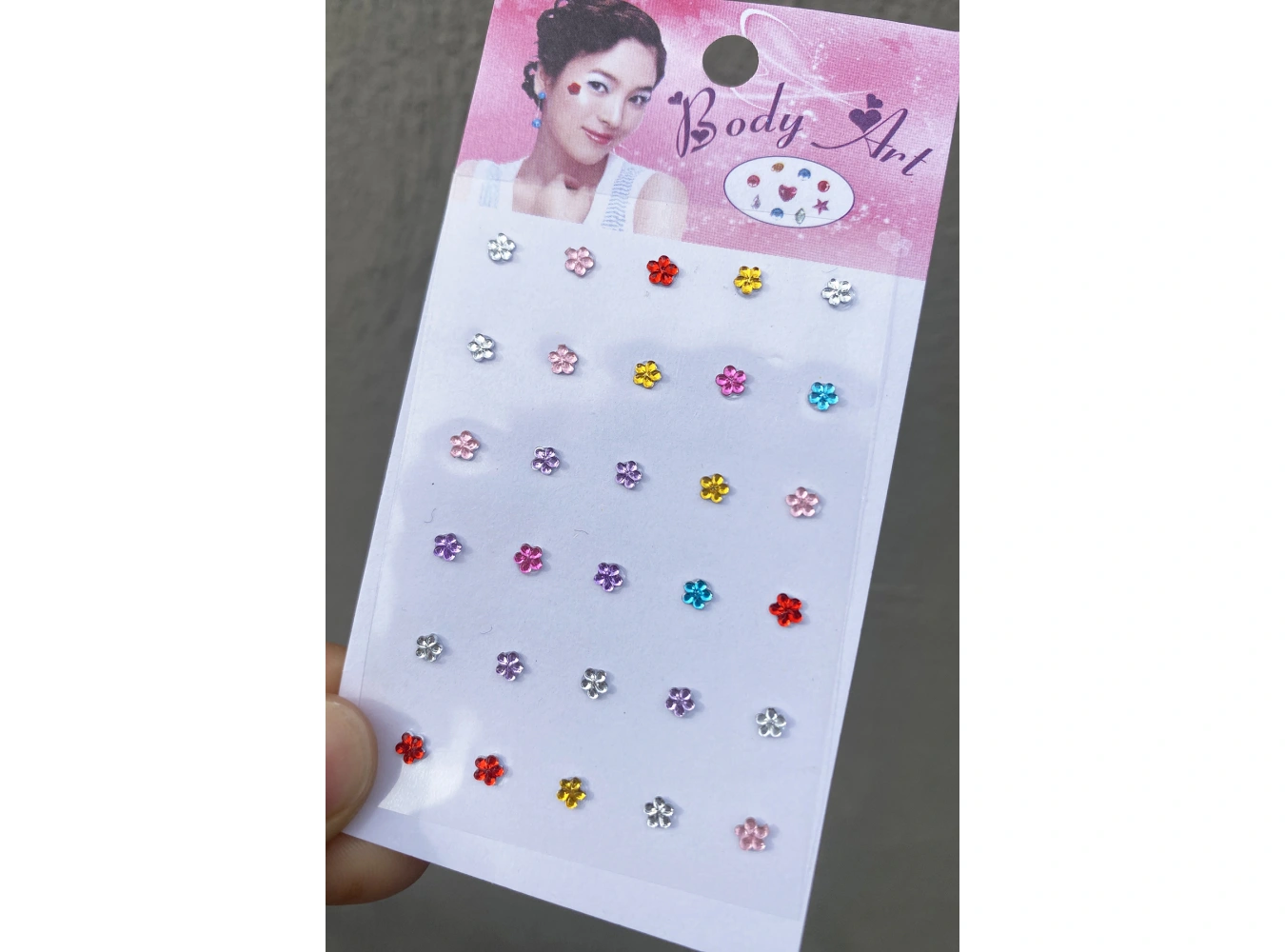 Vücut Ve Yüz Taşı/ Çiçek Figürlü Sticker