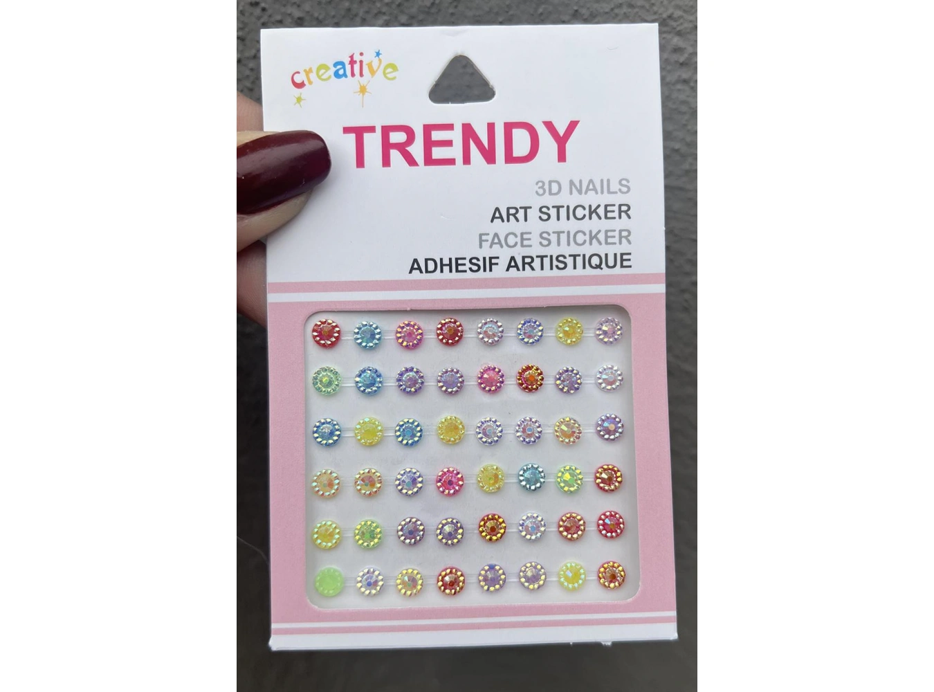 Vücut Ve Yüz Taşı/ Karışık Renk Taşlı Sticker