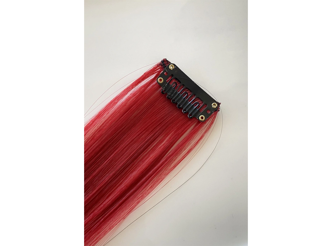 Yan Çıt Çıt Postiş / Bordo Renk / 50 Cm