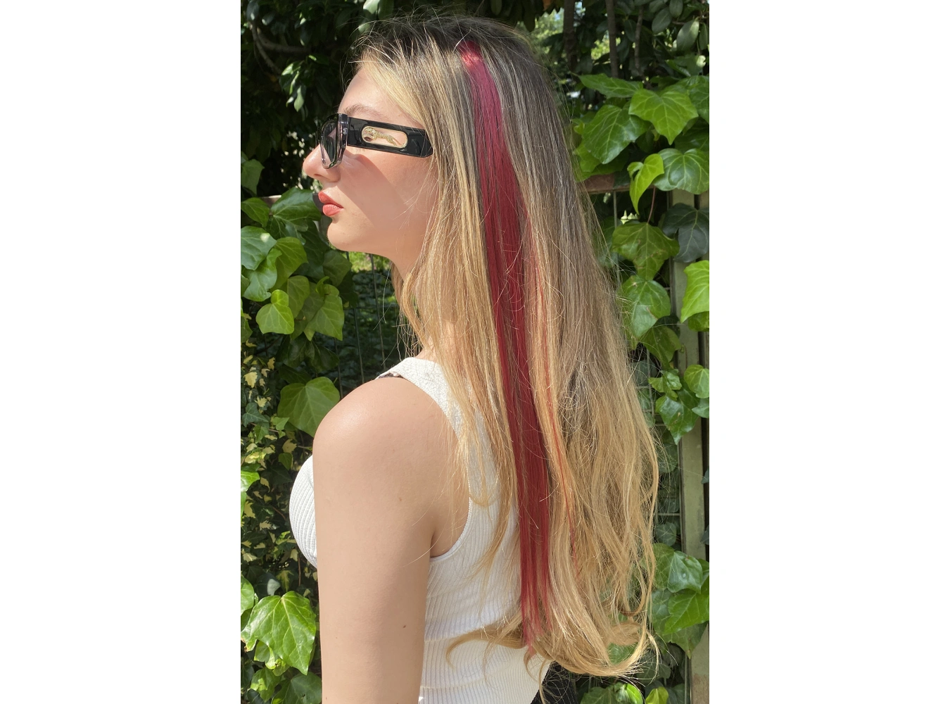 Yan Çıt Çıt Postiş / Bordo Renk / 50 Cm