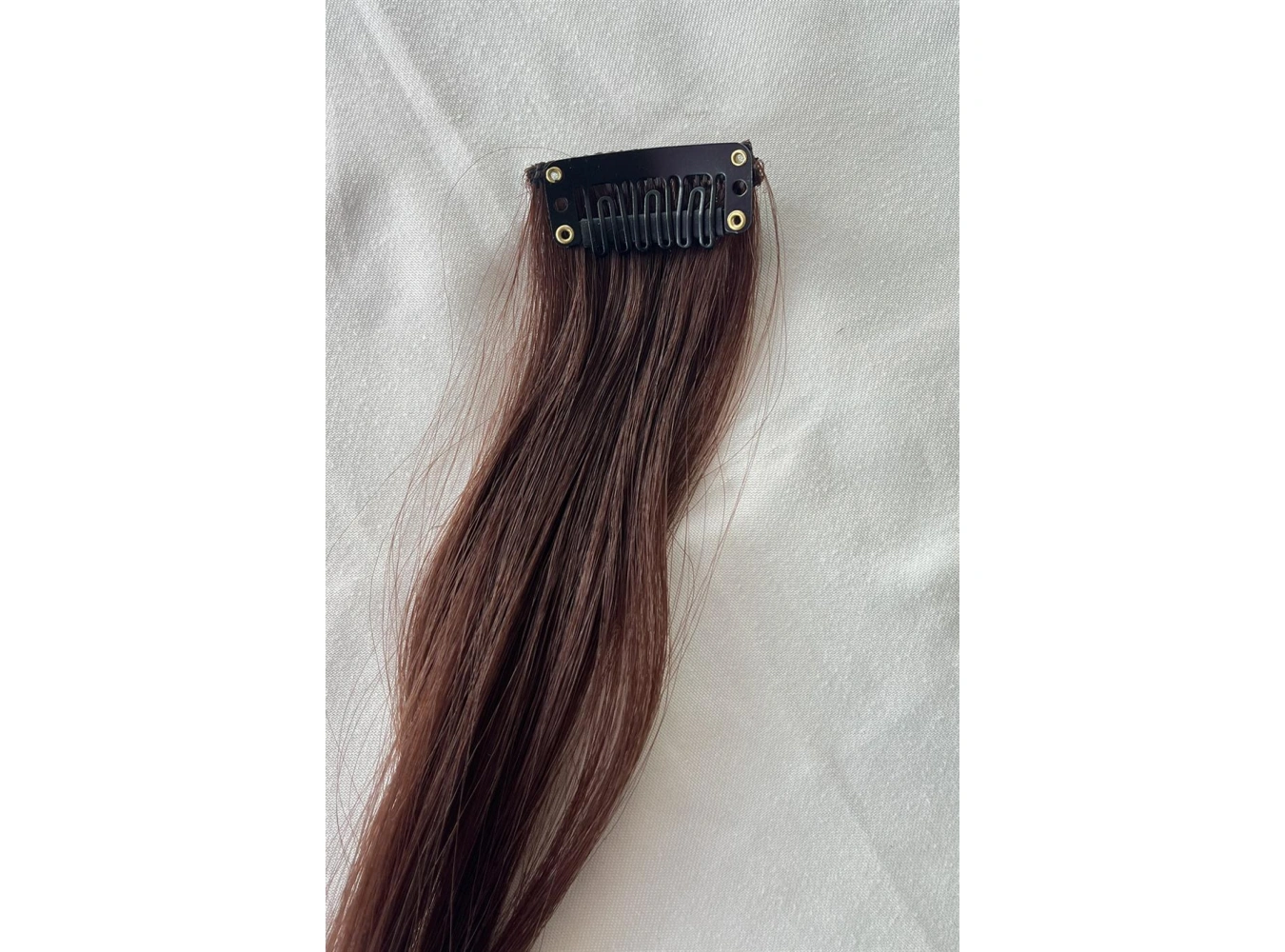 Yan Çıt Çıt Postiş / Kahverengi Renk / 50 Cm