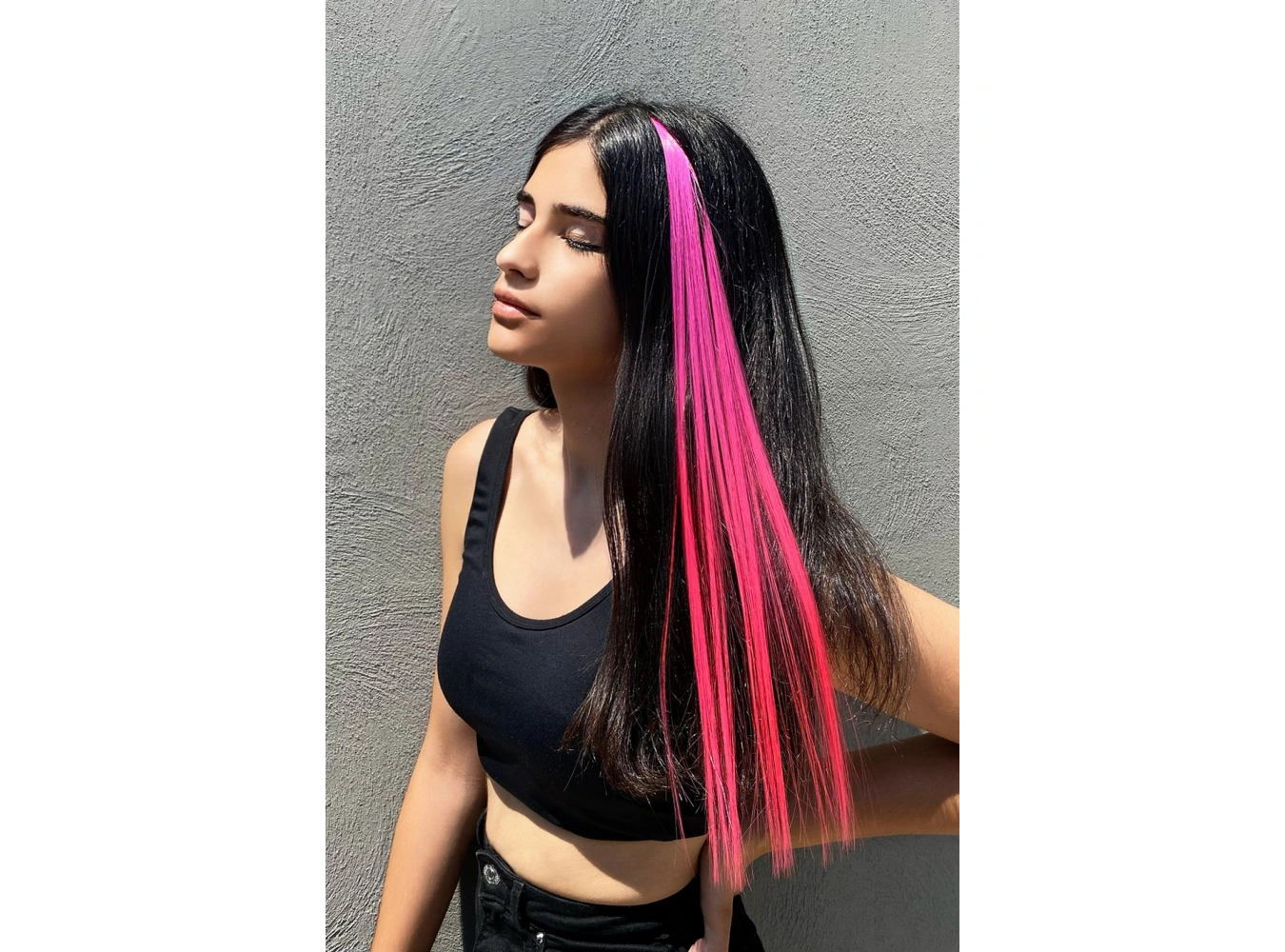 Yan Çıt Çıt Postiş / Ombre iki Renkli / 50 Cm