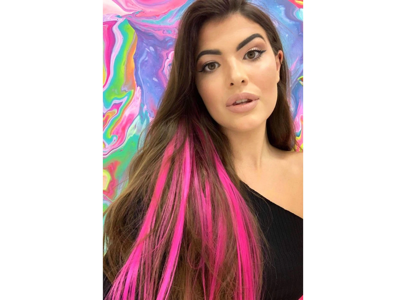 Yan Çıt Çıt Postiş / Ombre iki Renkli / 50 Cm