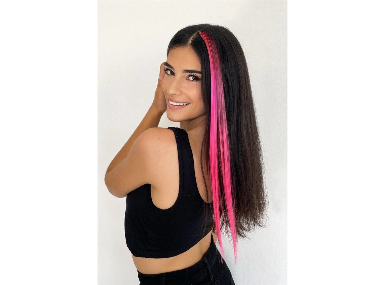 Yan Çıt Çıt Postiş / Ombre iki Renkli / 50 Cm