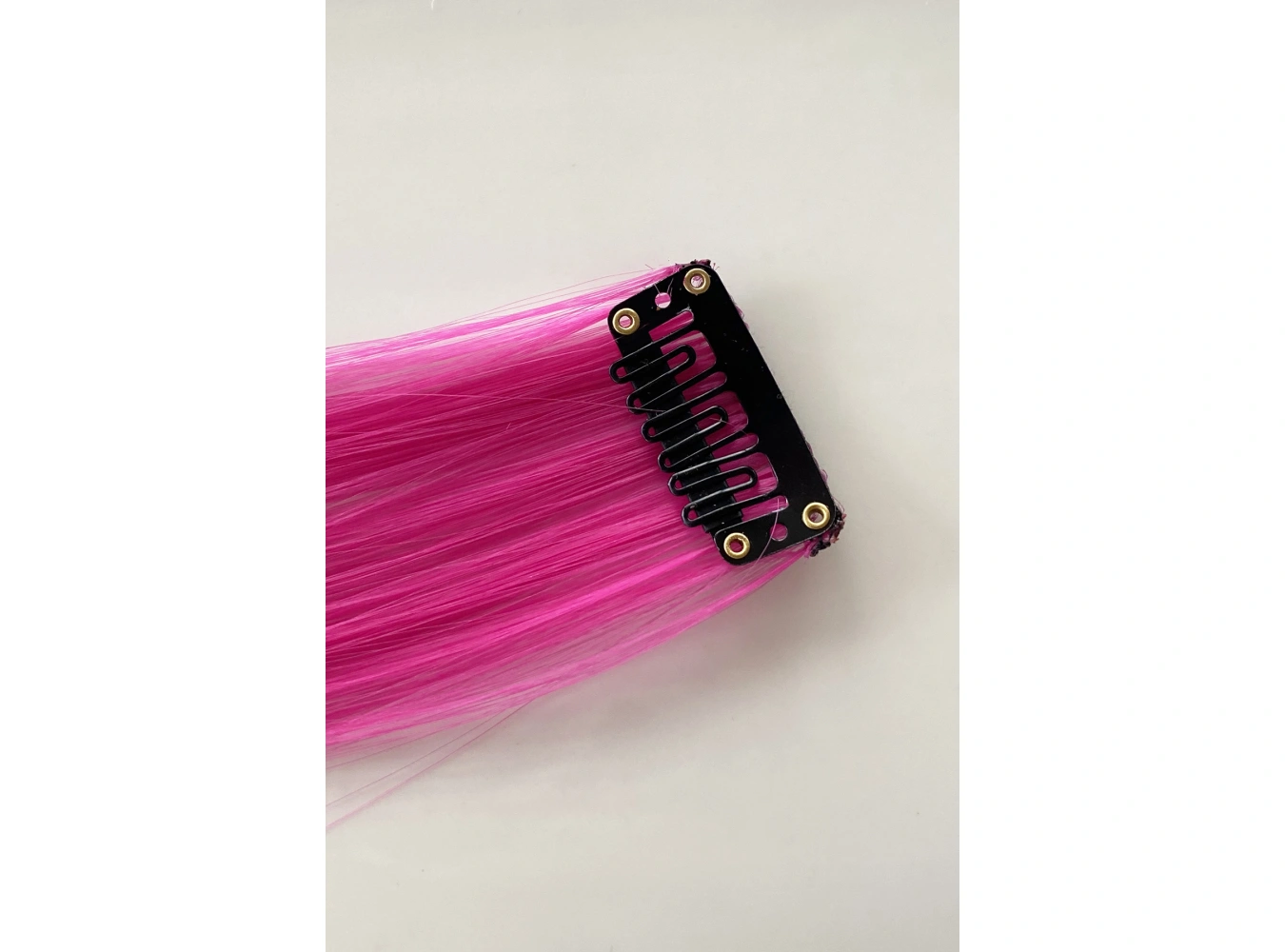 Yan Çıt Çıt Postiş / Pembe Renk / 50 Cm