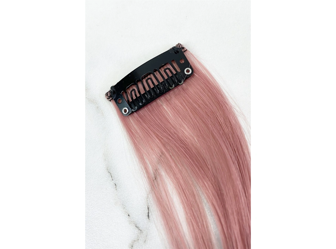 Yan Çıt Çıt Postiş /Pembe Renk Dalgalı / 50 Cm