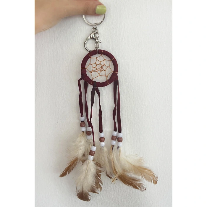 Bordo Renk Rüya Kapanı Detaylı Anahtarlık