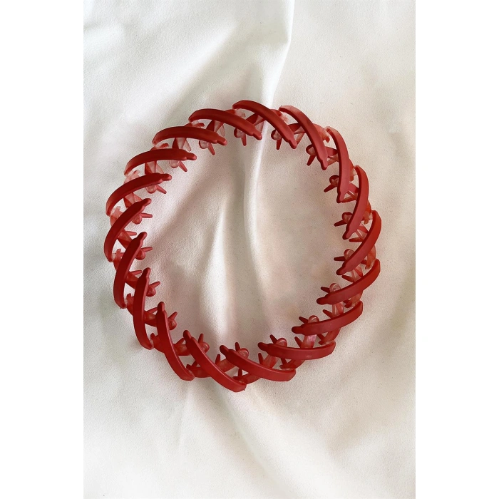 Kırmızı Renk Mat Saç Aparatı