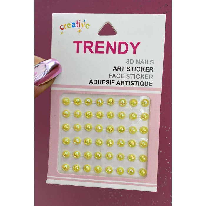 Sarı Renk Saç Vücut Ve Yüz Taşı Sticker