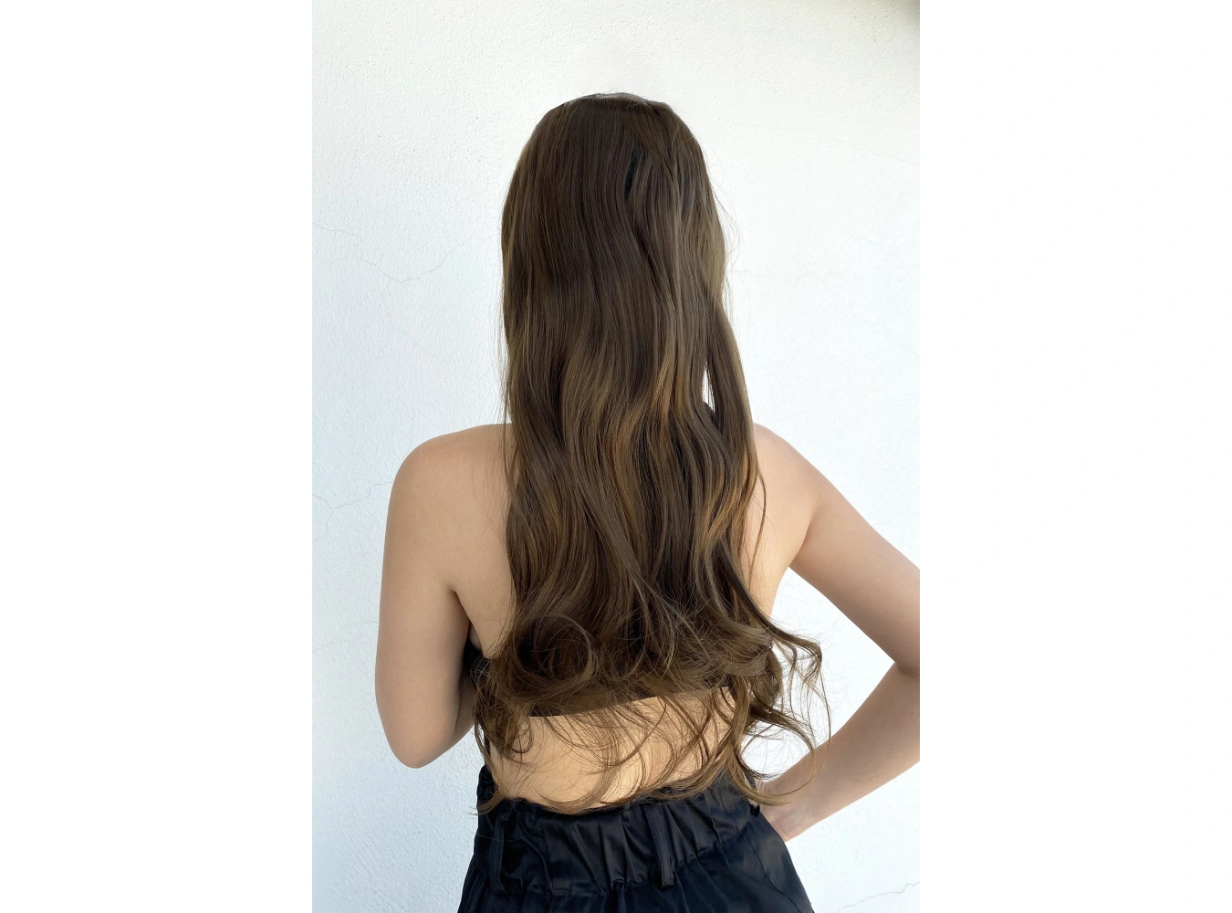 Isıya Dayanıklı Yarımay Çıt Çıt Saç - SH6D- Fındık Kahve - Dalgalı - 60 Cm - 110 Gr (Pınar)