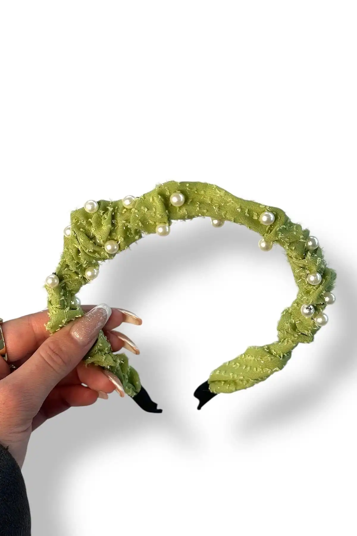 12´li Karışık Renk İnci Detaylı Taç Set