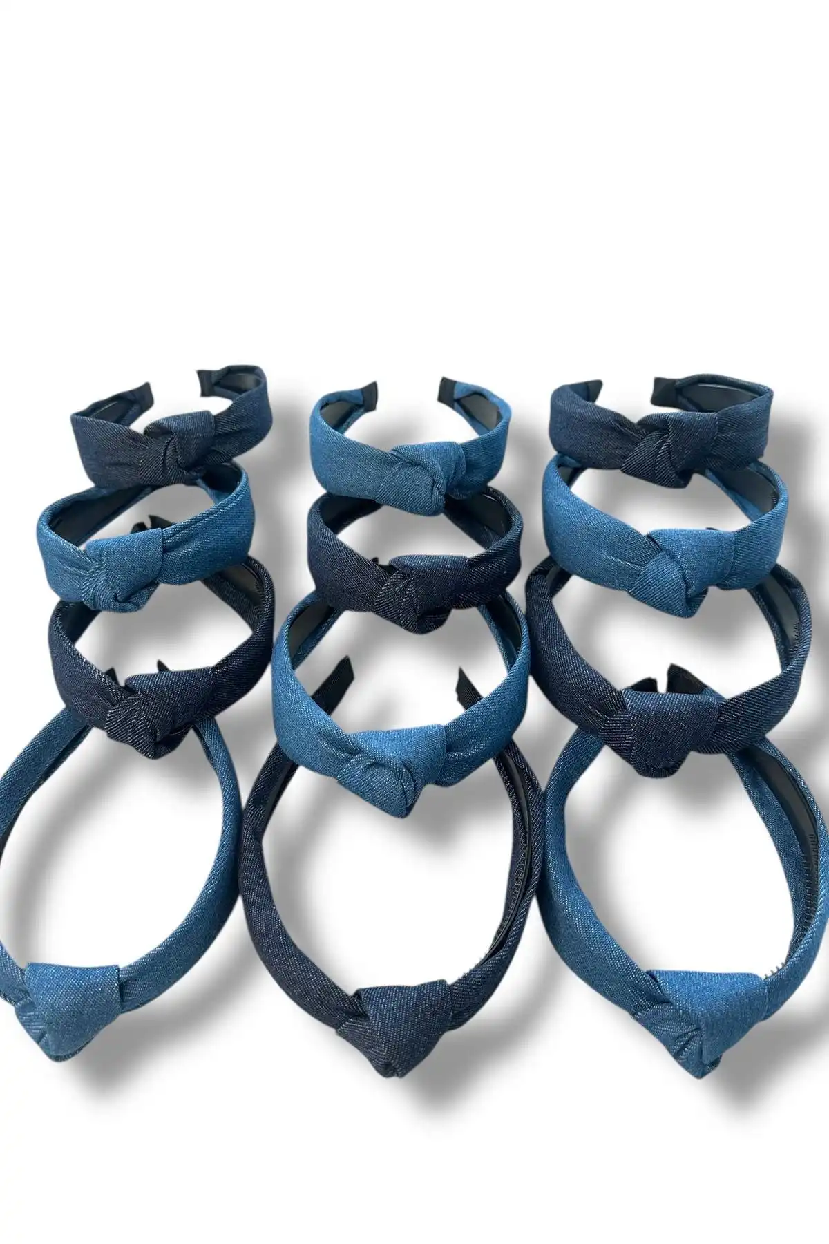 12´li Karışık Renk Kot Detaylı Taç Set