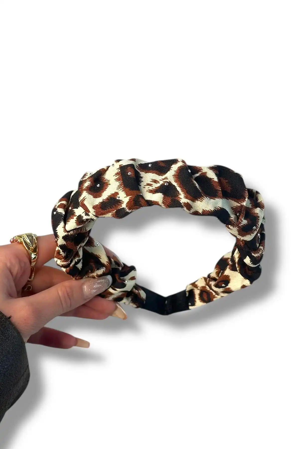 12´li Karışık Renk Leopar Desenli Taç Set