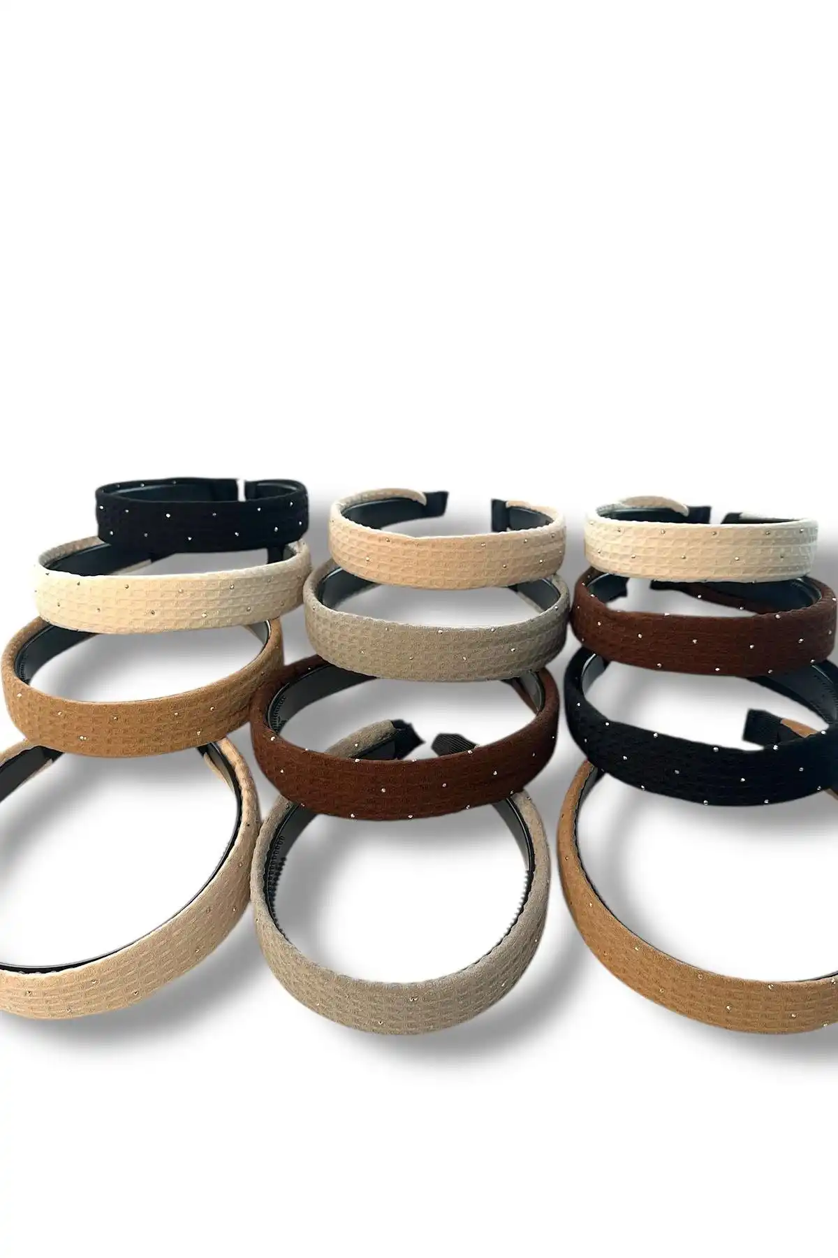 12´li Karışık Renk Taşlı Taç Set