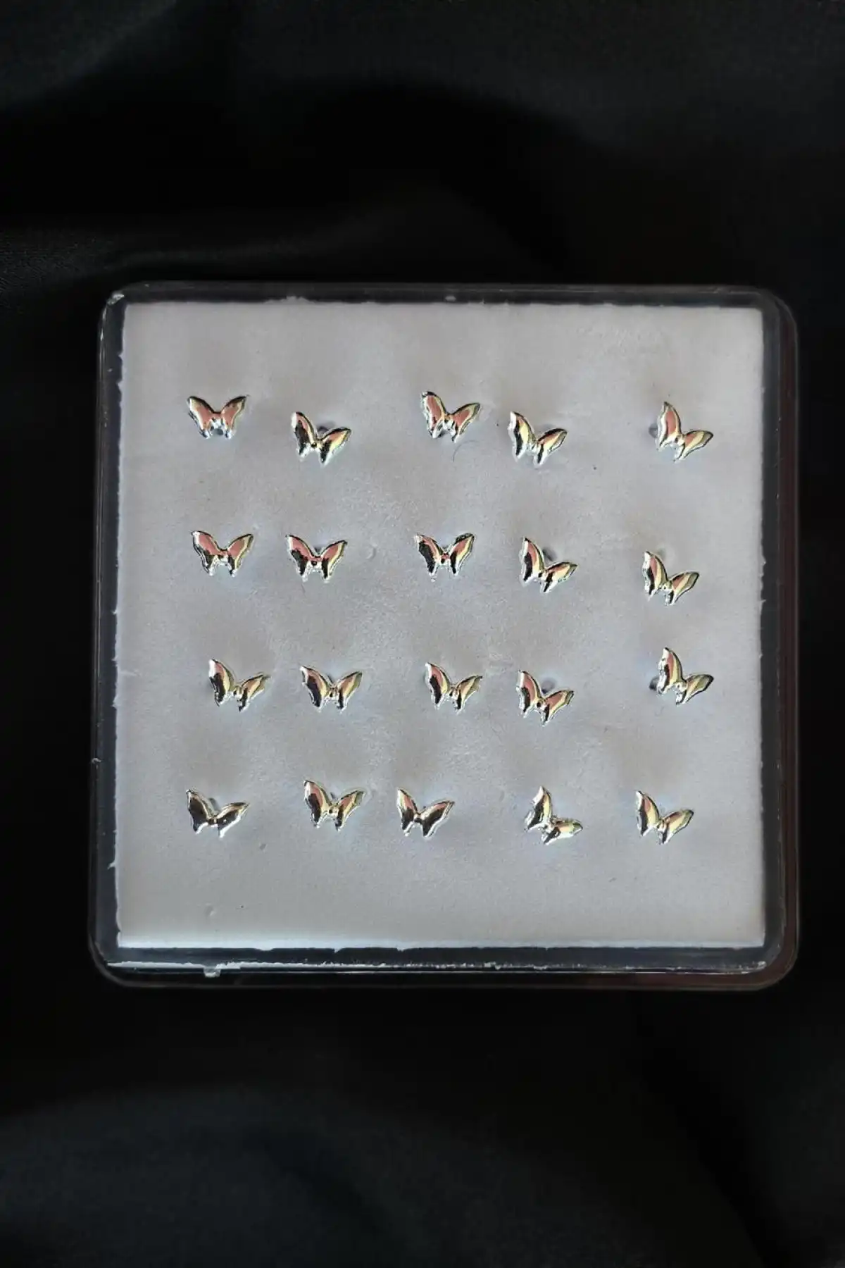 20li Gümüş Renk Kelebek Figürlü Hızma Set