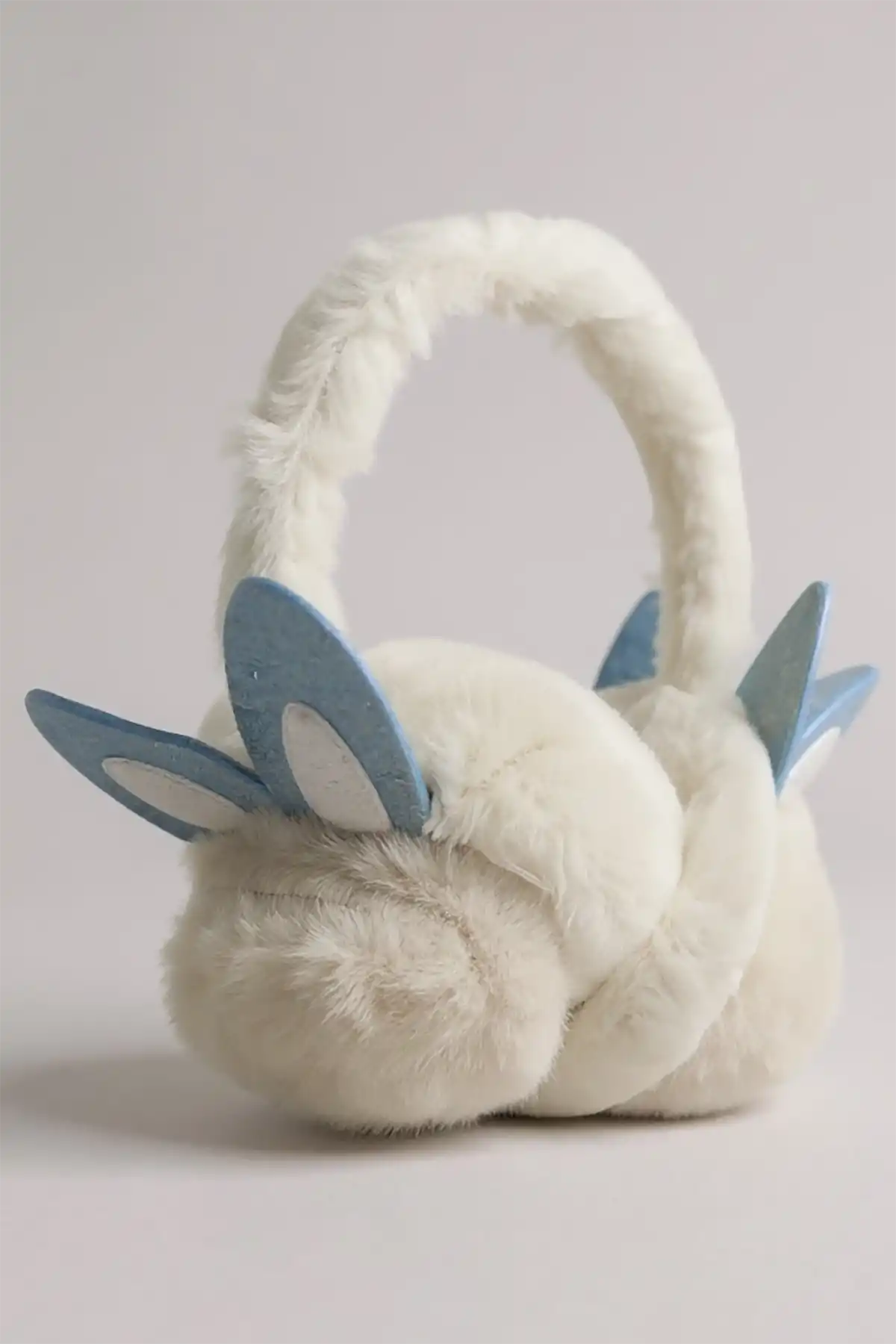 Beyaz Renk Kulak Figürlü Peluş Kulaklık