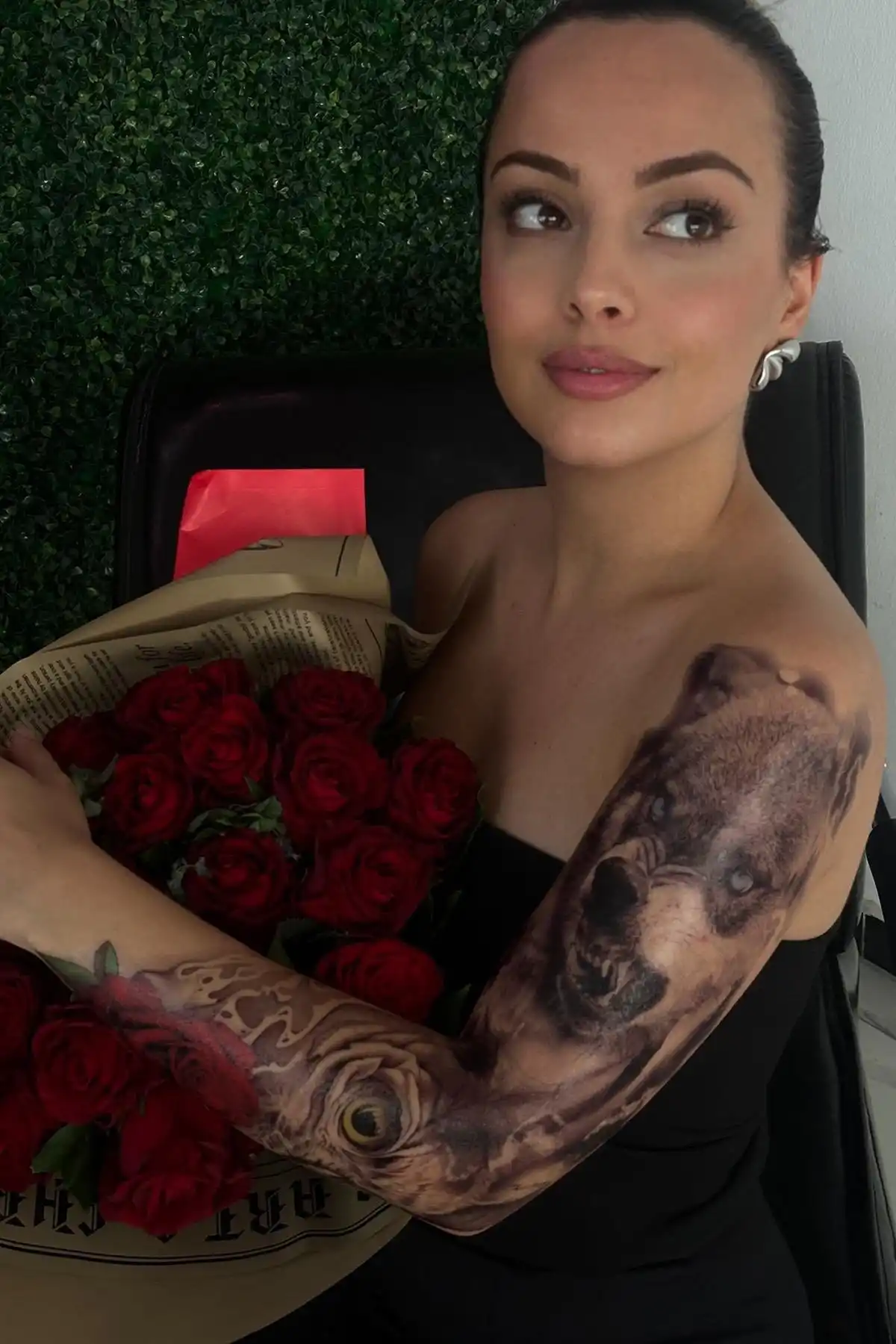 Geçici Kurt Ve Baykuş Figürlü Dövme Tattoo