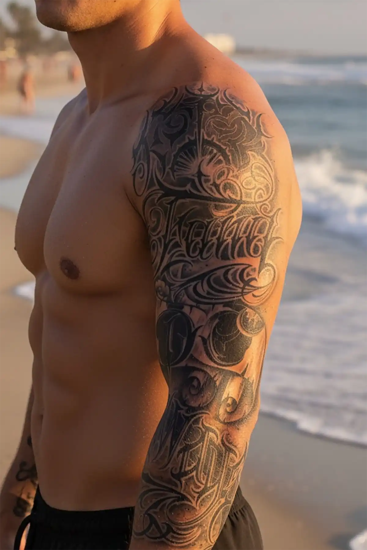 Geçici Yazı Detaylı Dövme Tattoo