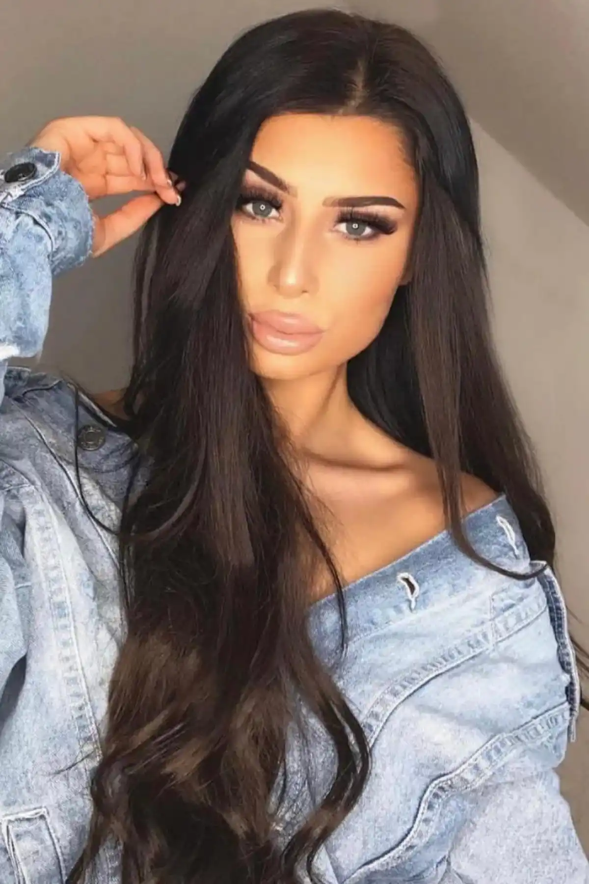 Isıya Dayanıklı Yarımay Çıt Çıt Saç - Ht6k - Kestane Kahvesi - Dalgalı - 60 Cm - 110 Gr (Begüm)