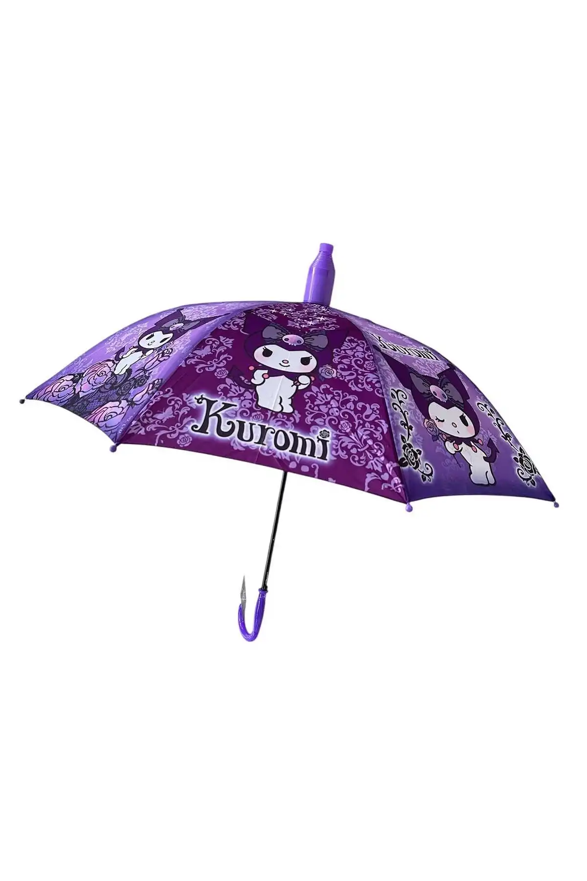 Mor Renk Karışık Figürlü Kılıflı Çocuk Şemsiye