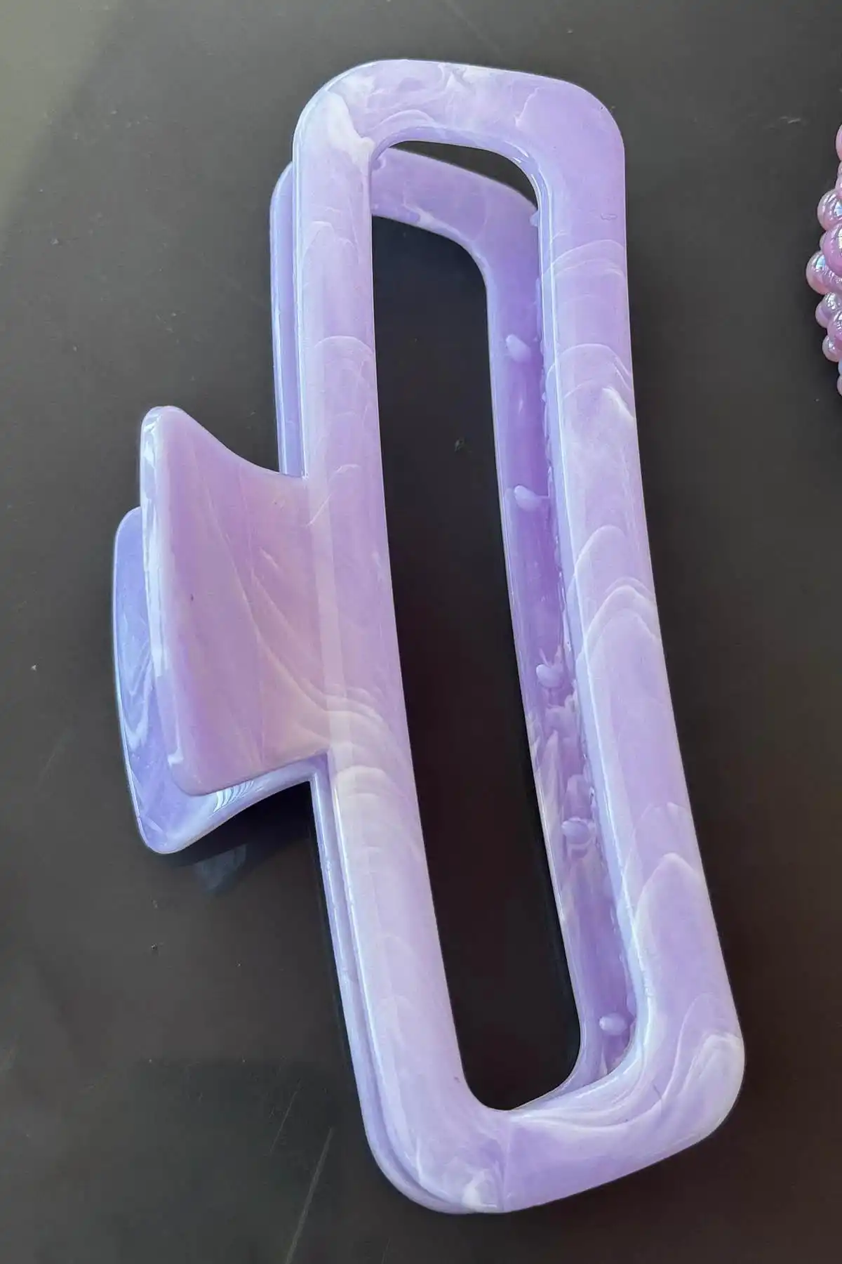 Mor Renk Mermer Desenli Kemik Mandal Toka