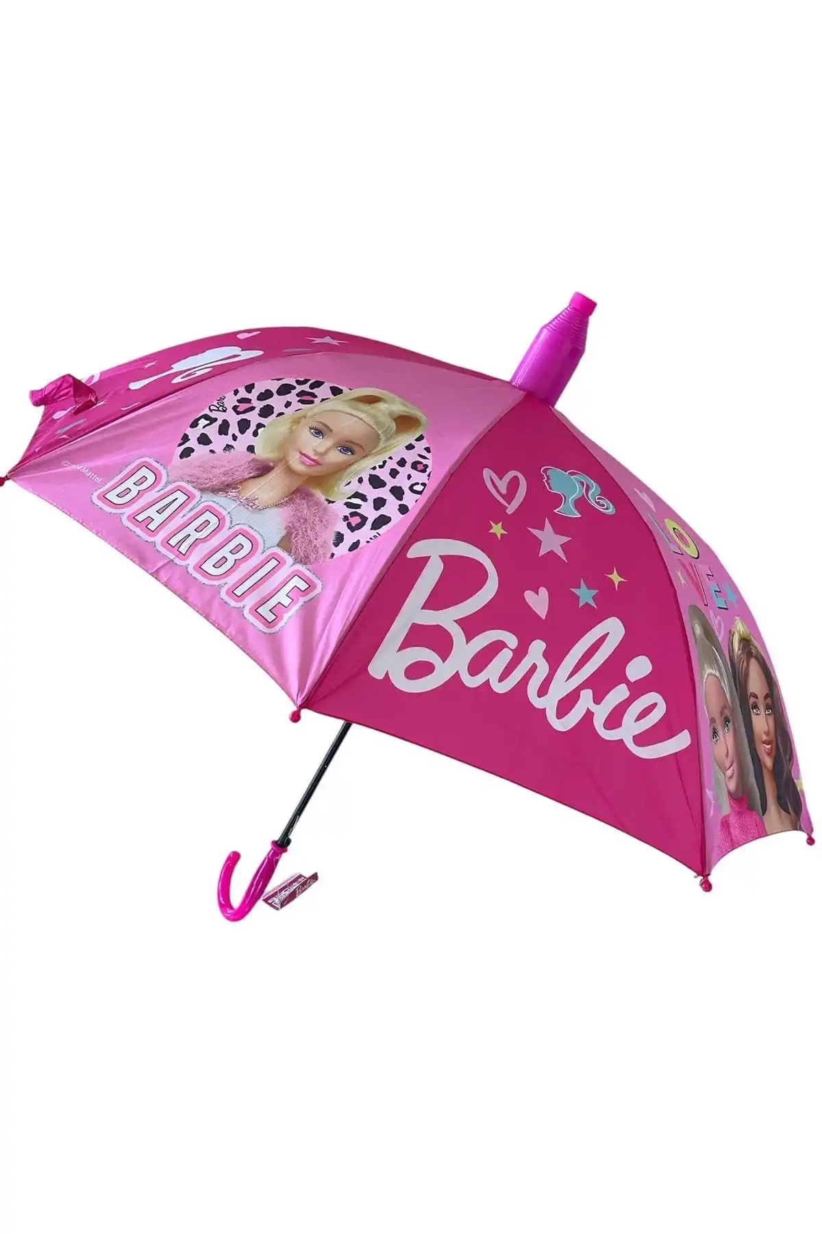 Pembe Renk Karışık Figürlü Kılıflı Çocuk Şemsiye