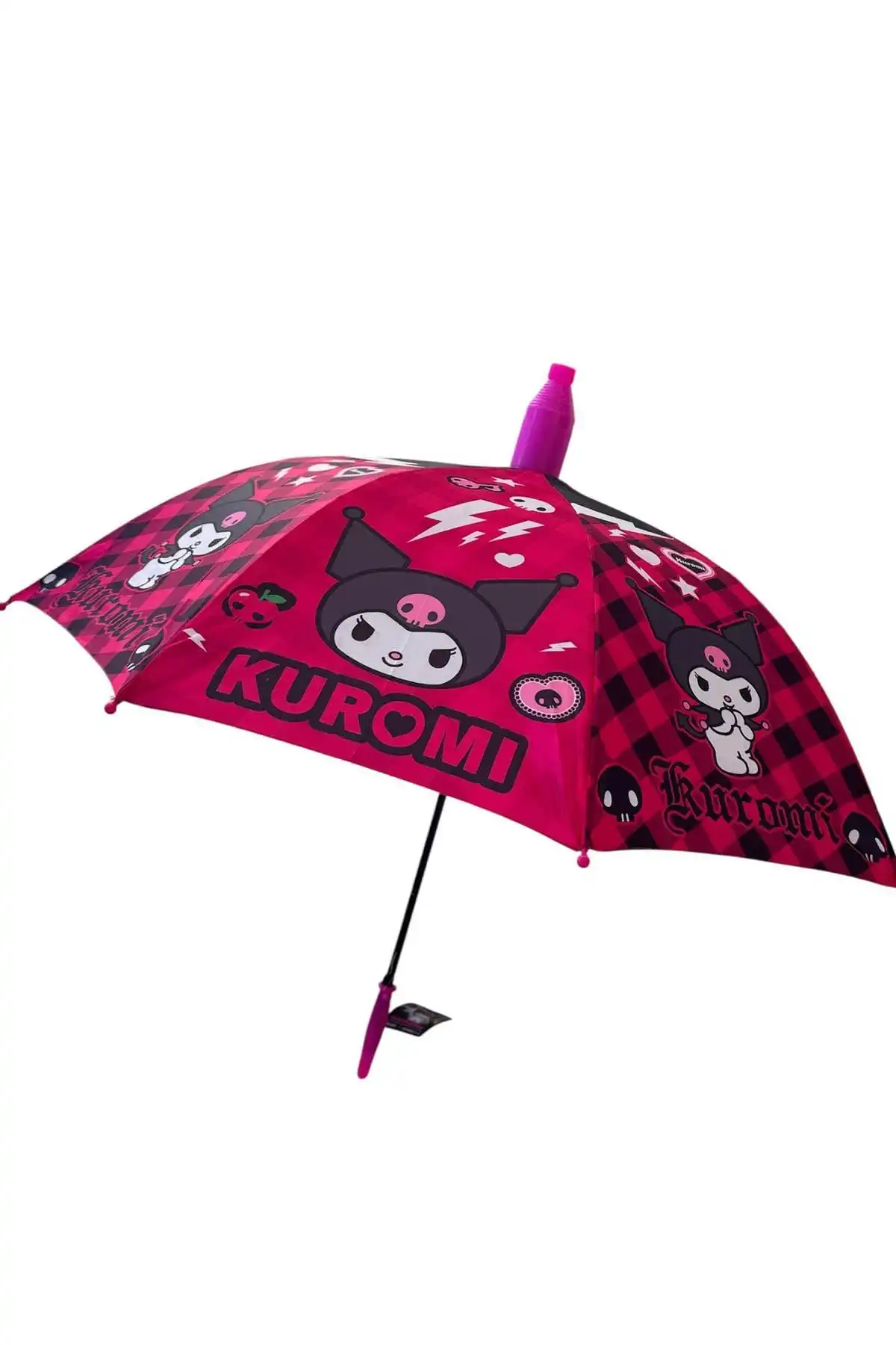 Pembe Renk Karışık Figürlü Kılıflı Çocuk Şemsiye