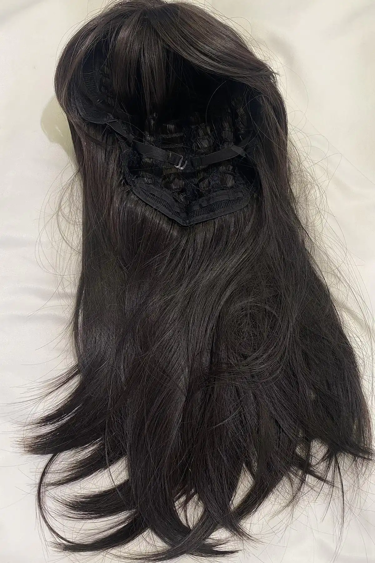 Kahve Renk Kahkül Detaylı Katlı Kesimli Peruk