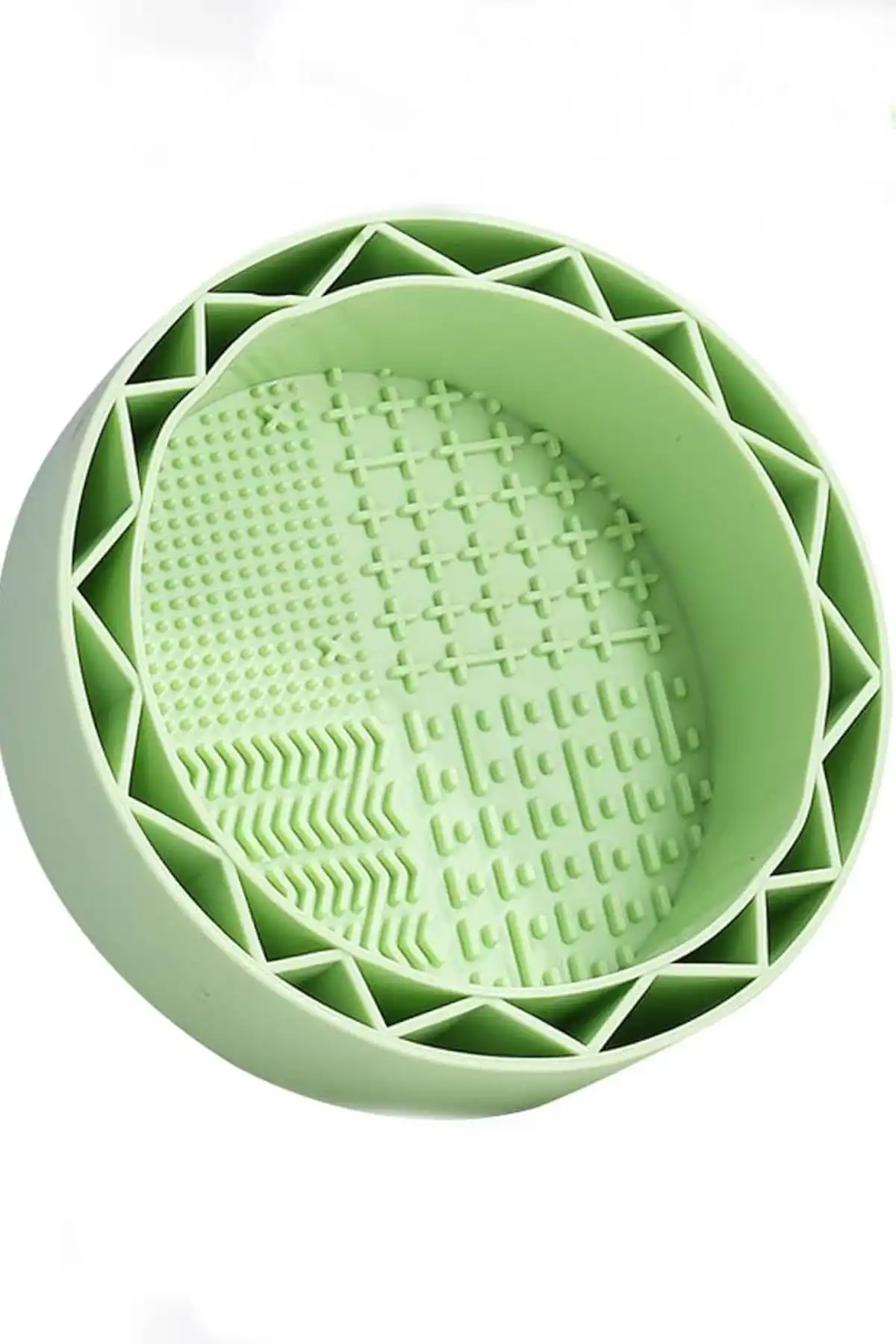 Yeşil Renk Makyaj Fırça Temizleme Matı