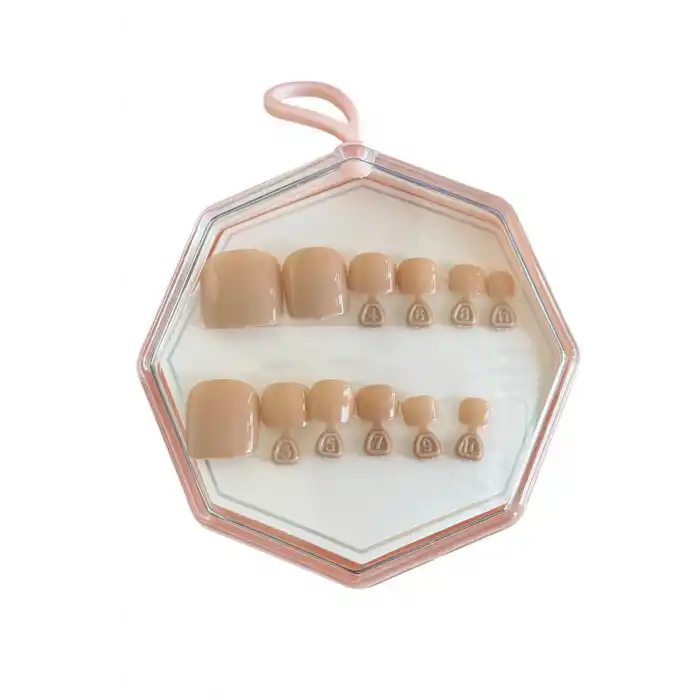 12li Bej Renk Ayak Takma Tırnak