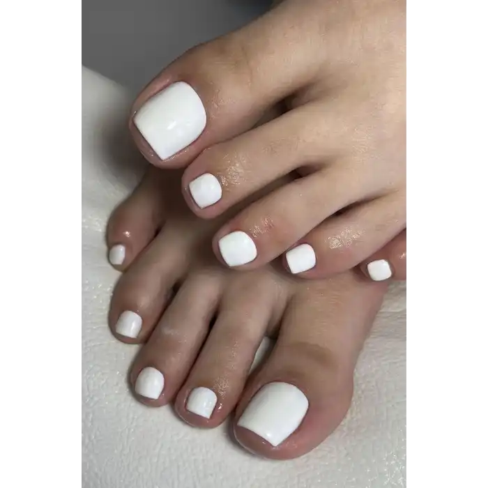 12li Beyaz Renk Ayak Takma Tırnak