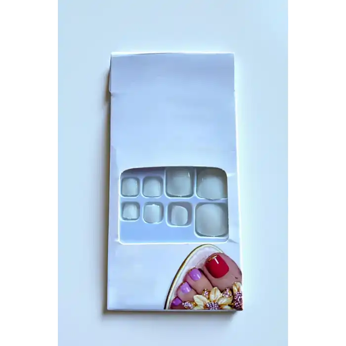 12li Beyaz Renk Ayak Takma Tırnak