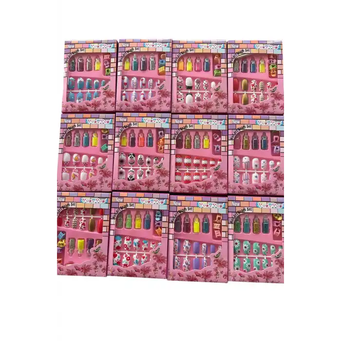 12li Karışık Figürlü Çocuk Tırnak Set