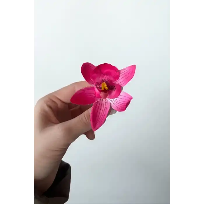 12li Karışık Renk Çiçek Figürlü Lastik Toka Set