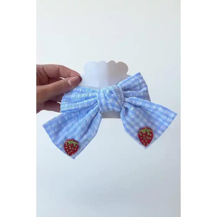 12li Karışık Renk Çilek Figürlü Otomat Toka Set