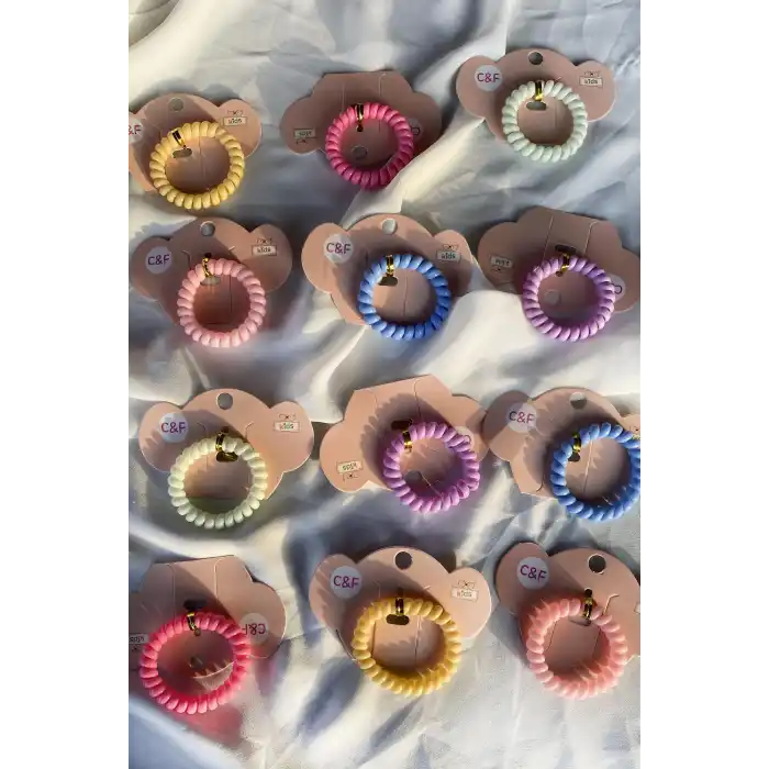 12li  Karışık Renk Helezon Toka Set