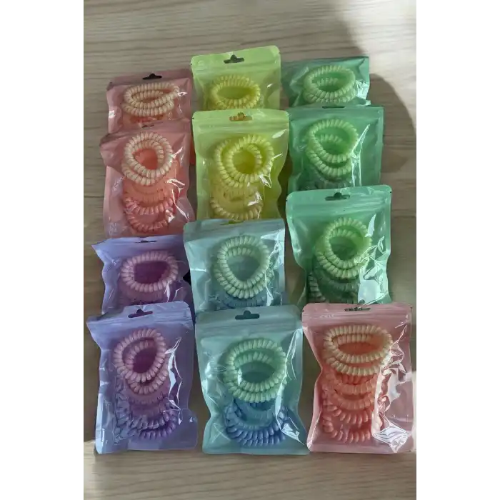 12li Karışık Renk Helezon Toka Set