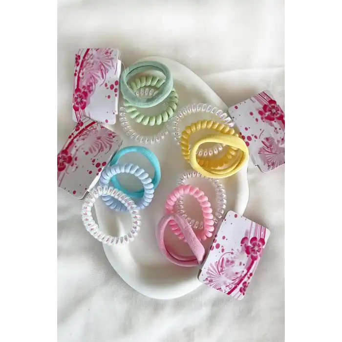 12li Karışık Renk Helezon ve Havlu Toka Set