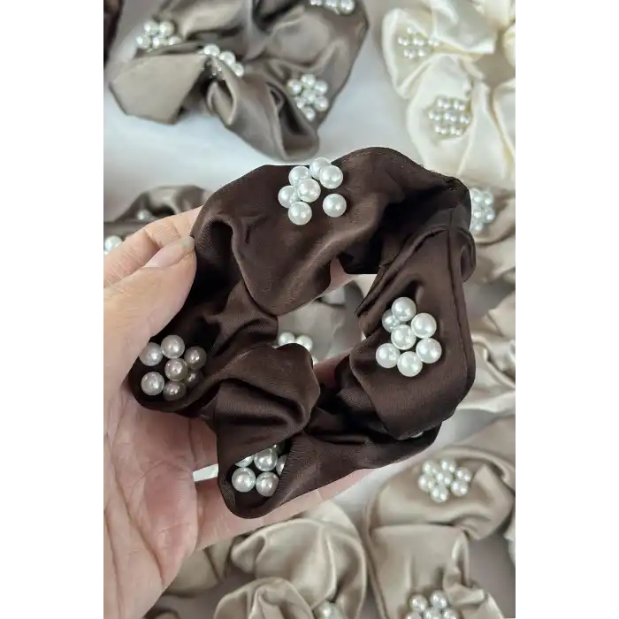 12li Karışık Renk İnci Detaylı Simit Toka Set