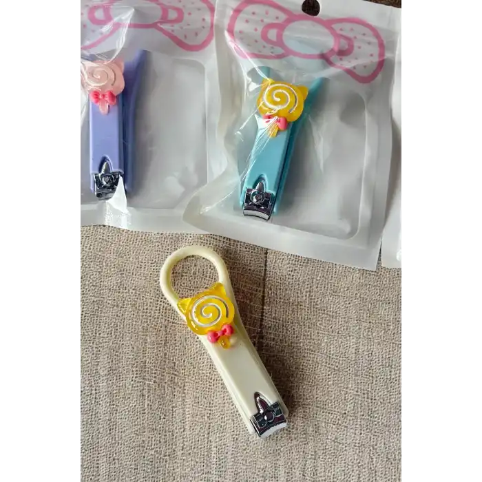 12li Karışık Renk Karışık Figürlü Tırnak Makası Set