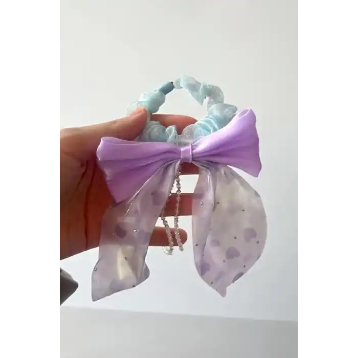 12li Karışık Renk Kurdele Figürlü Lastik Toka Set