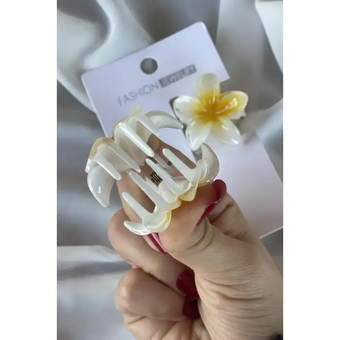 12`li  Karışık Renk Lotus Toka Set