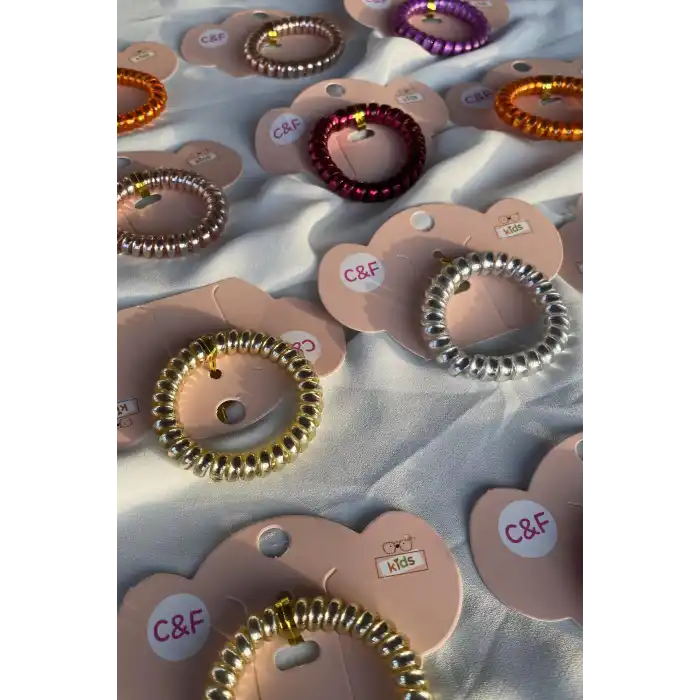 12li  Karışık Renk Parlak Helezon Toka Set