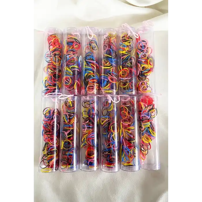 12li Karışık Renk Perma Lastik Toka Set