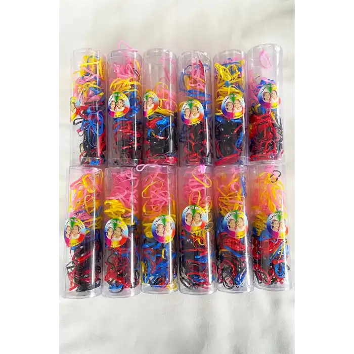 12li Karışık Renk Perma Lastik Toka Set