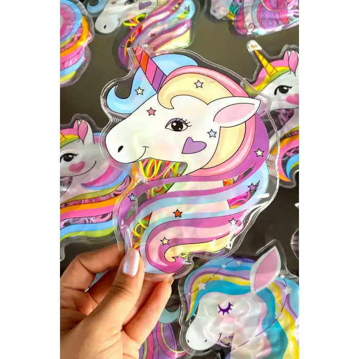12li Karışık Renk Unicorn Figürlü Lastik Toka Set