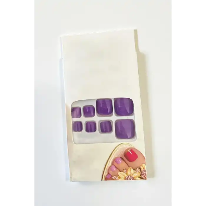 12li Mor Renk Ayak Takma Tırnak